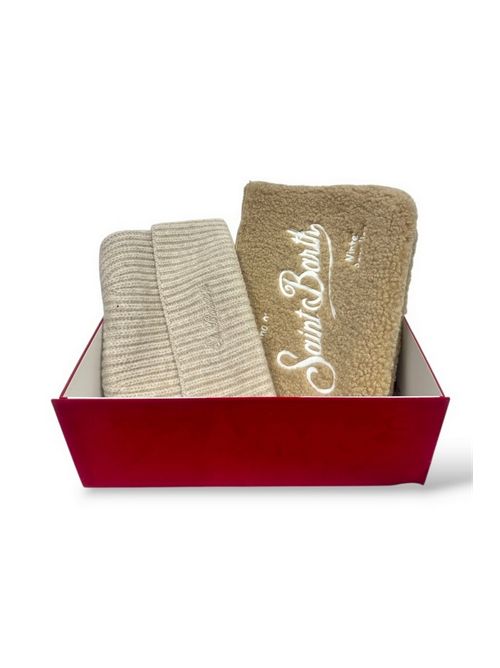 box donna cappello e trousse beige MC2 Saint Barth | CHRISTMAS BOX WOMAN MOUNTAINTEDDY 11 EMB